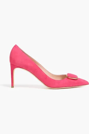 Rupert Sanderson New Nada embellished suede pumps - Pink - EU 38.5