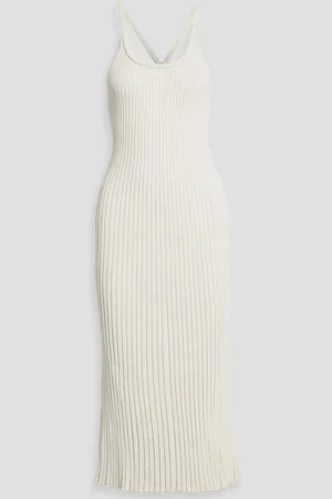 Proenza Schouler Vida ribbed-knit midi dress - White - S