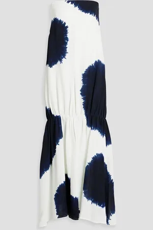 Proenza Schouler Margot strapless printed crepe maxi dress - - US 2