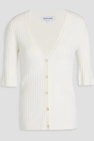 VERONICA BEARD Calliope ribbed-knit top - White - S