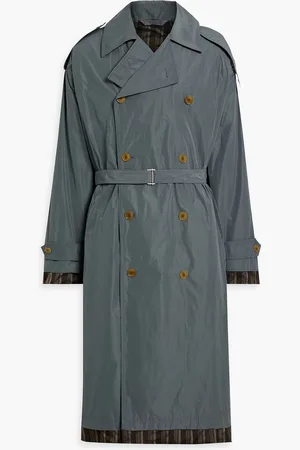 Acne Studios Double-breasted shell trench coat - Gray - IT 48