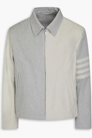 Thom Browne Striped two-tone denim jacket - - 2