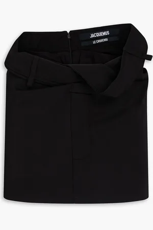 Jacquemus Bahia draped grain de poudre wool mini skirt - - FR 32