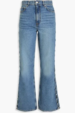 Maje Cutout high-rise straight-leg jeans - Blue - FR 34
