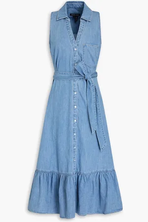 VERONICA BEARD Edwina denim midi dress - Blue - US 10