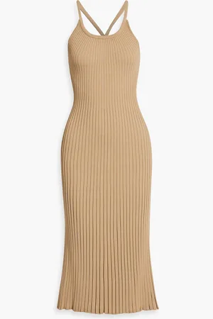 Proenza Schouler Vida ribbed-knit midi dress - Neutral - S