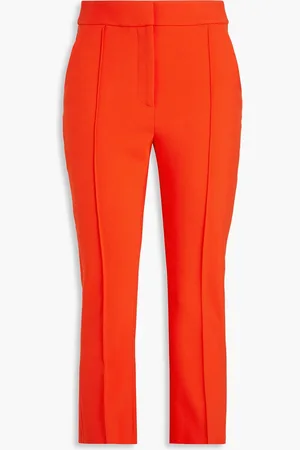 VERONICA BEARD Tani crepe kick-flare pants - Red - US 10