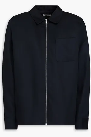 Sandro Lyocell-blend twill shirt - Blue - M