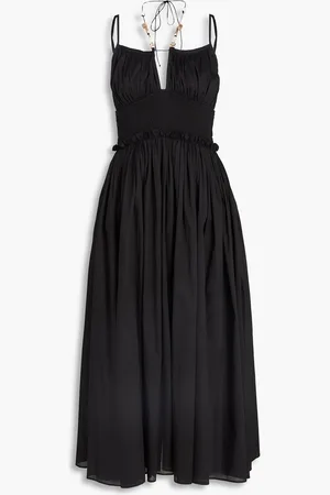 Maje Embellished cotton midi dress - - FR 40