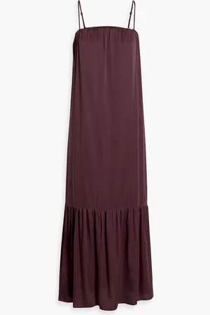 Simkhai Matteau cutout satin maxi dress - Burgundy - M