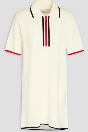 Thom Browne Striped wool mini dress - White - IT 42