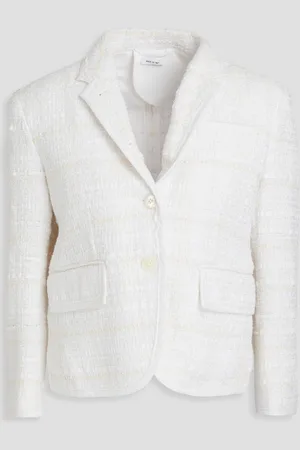 Thom Browne Tweed blazer - White - IT 42