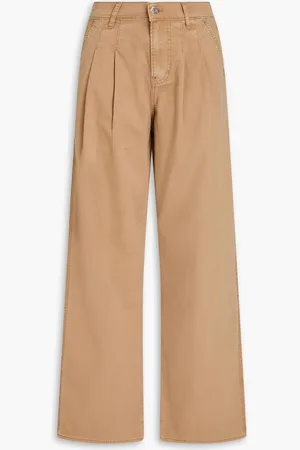 VERONICA BEARD Mia stretch-cotton twill wide-leg pants - Neutral - 24