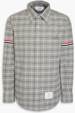 Thom Browne Checked cotton-flannel shirt - - 1