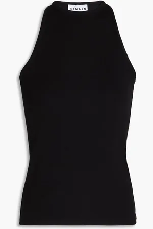 REMAIN Birger Christensen Knotted stretch-cotton jersey tank - - DE 42