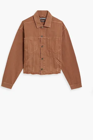 Jacquemus De Nîmes Criollo frayed denim jacket - Brown - IT 48