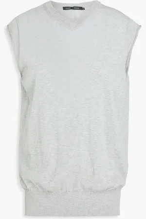 Proenza Schouler Morgan cotton and silk-blend vest - Gray - S