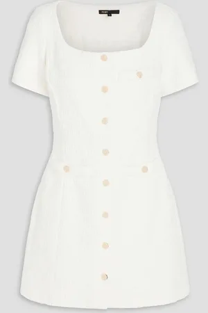 Maje Cotton-blend tweed mini dress - - FR 42