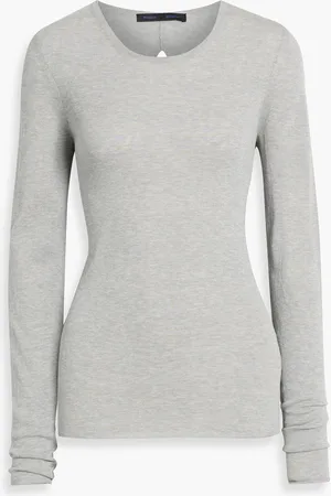 Proenza Schouler Tina cutout cotton and silk-blend sweater - Gray - L