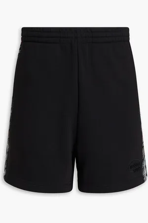 Missoni Knit-trimmed French cotton-terry drawstring shorts - - M