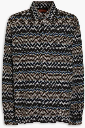 Missoni Crochet-knit cotton shirt - Blue - IT 46