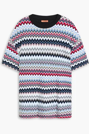 Missoni Crochet-knit cotton T-shirt - Blue - M