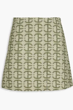 Claudie Pierlot Printed cotton mini skirt - Green - FR 38