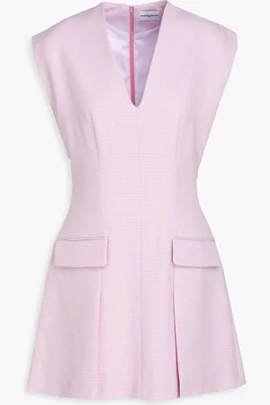 Claudie Pierlot Rameau checked bouclé-tweed mini dress - Purple - FR 36