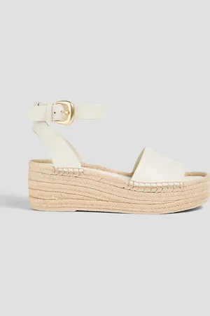 Vince Belisa leather espadrille wedge sandals - White - US 11