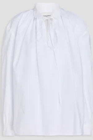 Claudie Pierlot Balisse gathered cotton-poplin blouse - - FR 36