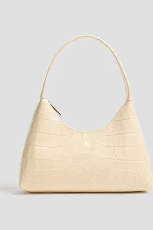 Mansur Gavriel Candy mini roc-effect leather shoulder bag - White - OneSize