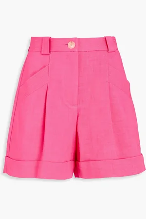 Claudie Pierlot Pleated woven shorts - Pink - FR 36