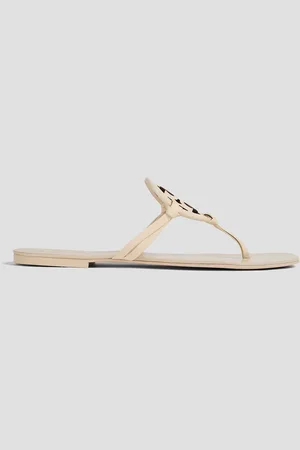 Tory Burch Miller embellished leather sandals - White - US 11