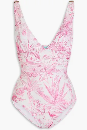 Melissa Odabash Panarea Exotica ruched printed swimsuit - - IT 40