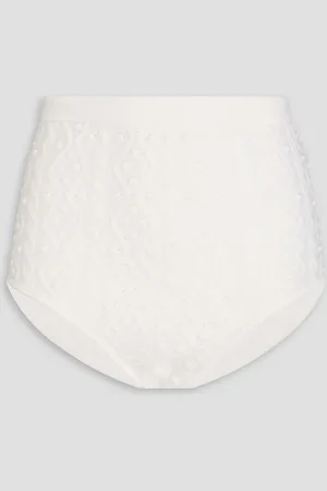 Loulou Studio Abelia cable-knit wool and cashmere-blend shorts - White - S