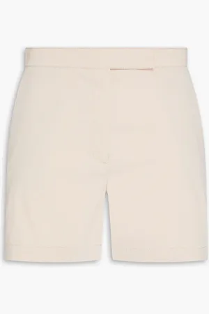 THEORY Stretch linen-blend crepe short - White - US 10