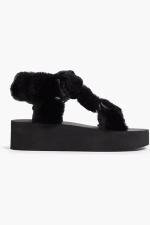 RED(V) Faux fur platform sandals - - EU 37