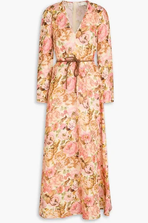 ZIMMERMANN Floral-print linen maxi dress - - 0