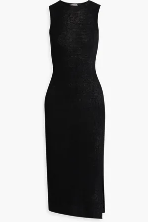 ONIA Ribbed linen-blend midi dress - - L