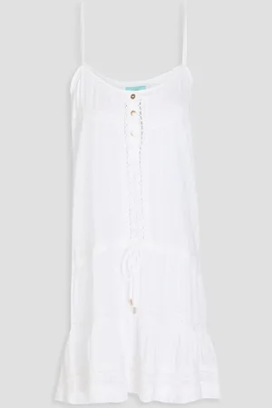 Melissa Odabash Kelly tiered cotton-gauze mini dress - - L