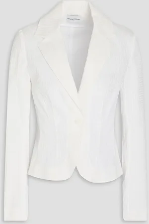 Claudie Pierlot Cotton-blend seersucker blazer - - FR 34
