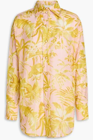 ZIMMERMANN Oversized floral-print silk-voile shirt - Pink - 1