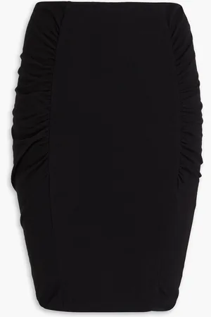 James Perse Gathered cotton-blend jersey mini skirt - - 1