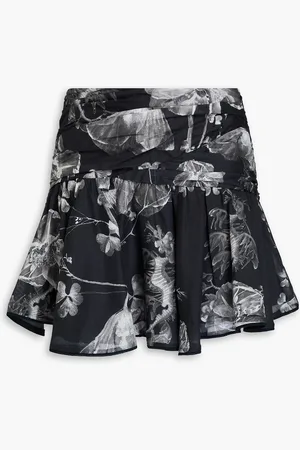 CHARO RUIZ IBIZA Ligey ruffled floral-print cotton-blend voile mini skirt - - S