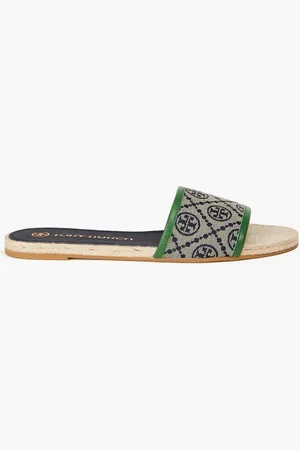 Tory Burch Jacquard espadrille slides - Blue - US 10