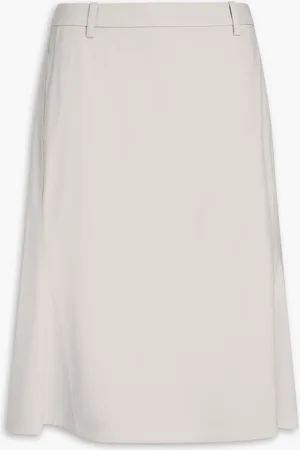 THEORY Wool-blend twill skirt - Gray - US 4