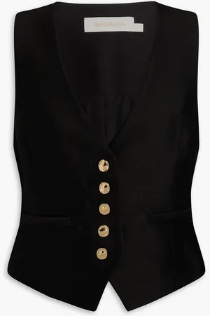 ZIMMERMANN Wool and silk-blend vest - - 4