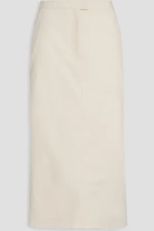 Claudie Pierlot Cotton midi pencil skirt - White - FR 36