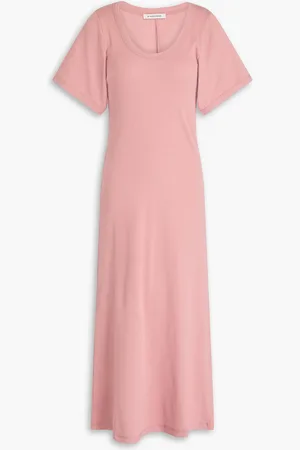 By Malene Birger Anaissa ribbed cotton-blend jersey midi dress - Pink - XS