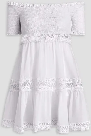 CHARO RUIZ IBIZA Grazi off-the-shoulder cotton-blend voile mini dress - - S